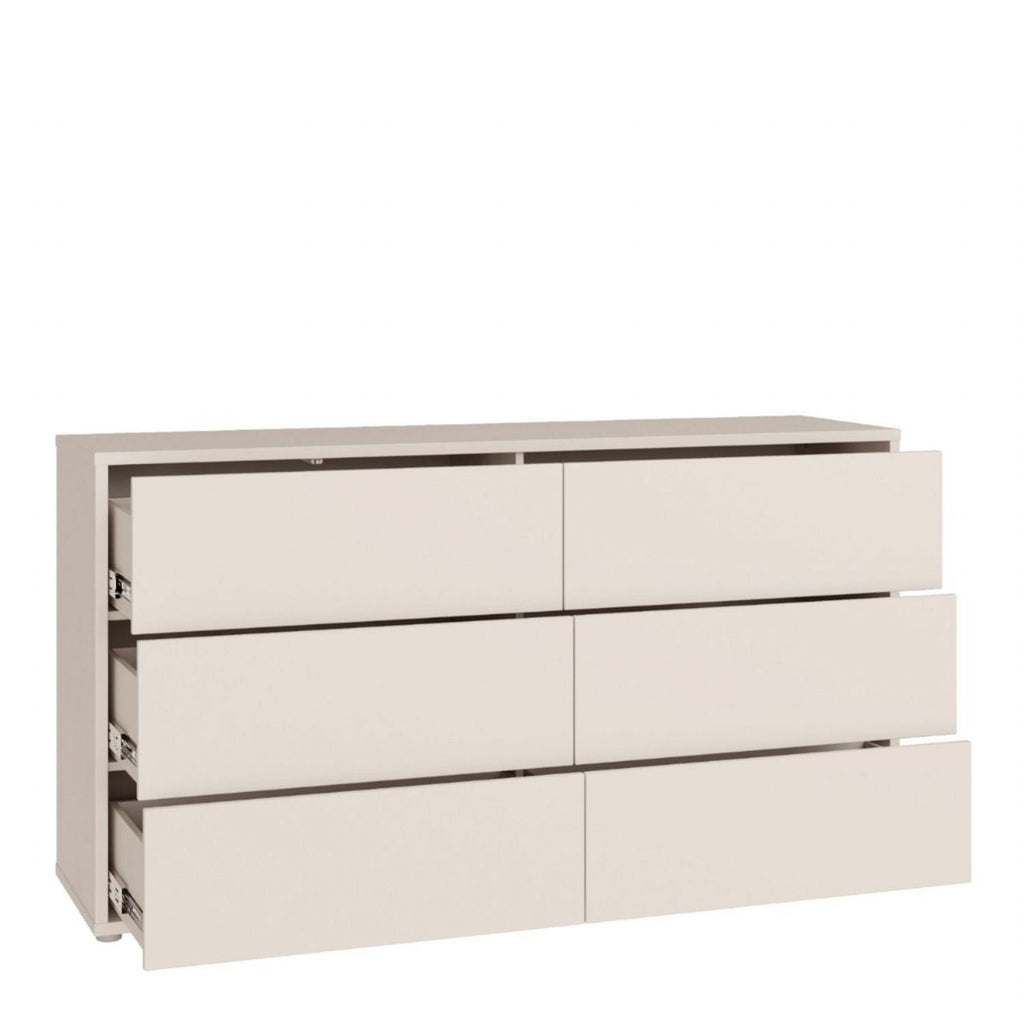 Alice Springs 6 Drawer Wide Chest with PushtoOpen Drawers in Sand