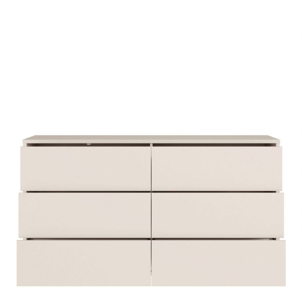 Alice Springs 6 Drawer Wide Chest with PushtoOpen Drawers in Sand