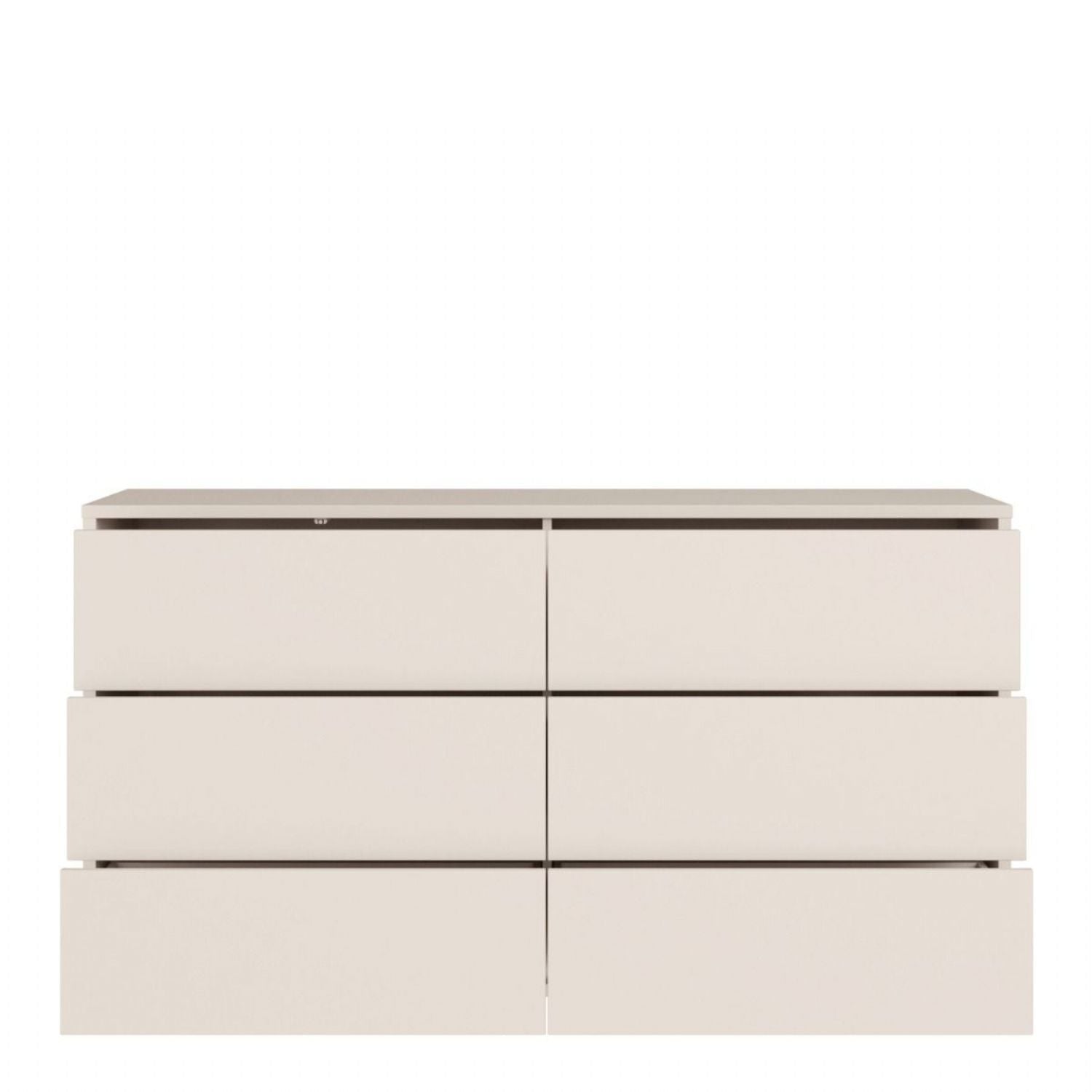 Alice Springs 6 Drawer Wide Chest with PushtoOpen Drawers in Sand
