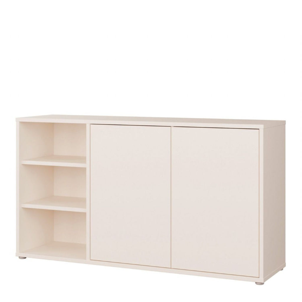 Alice Springs Sideboard with Open Shelving & PushtoOpen Doors in Sand
