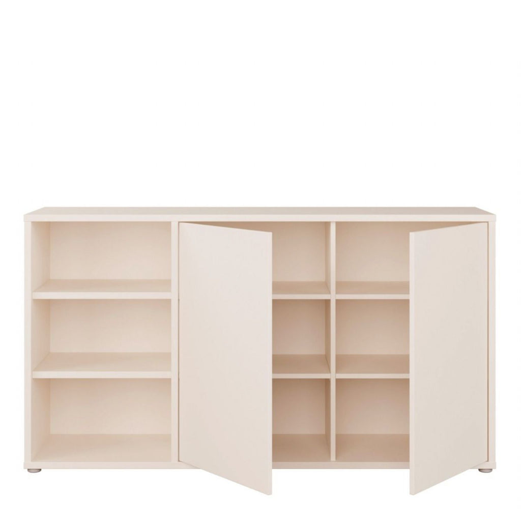 Alice Springs Sideboard with Open Shelving & PushtoOpen Doors in Sand