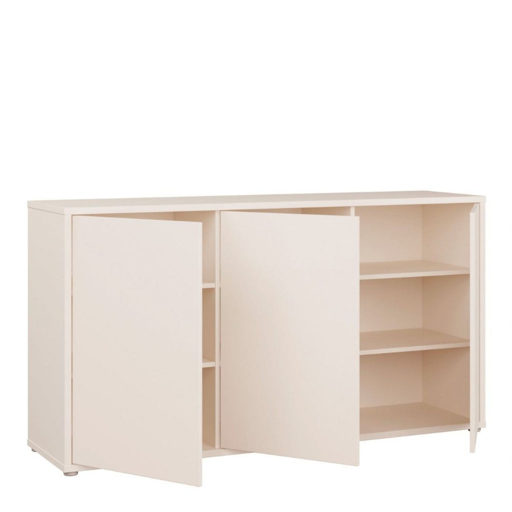 Alice Springs 3 Door Sideboard with PushtoOpen Doors and Drawer in Sand