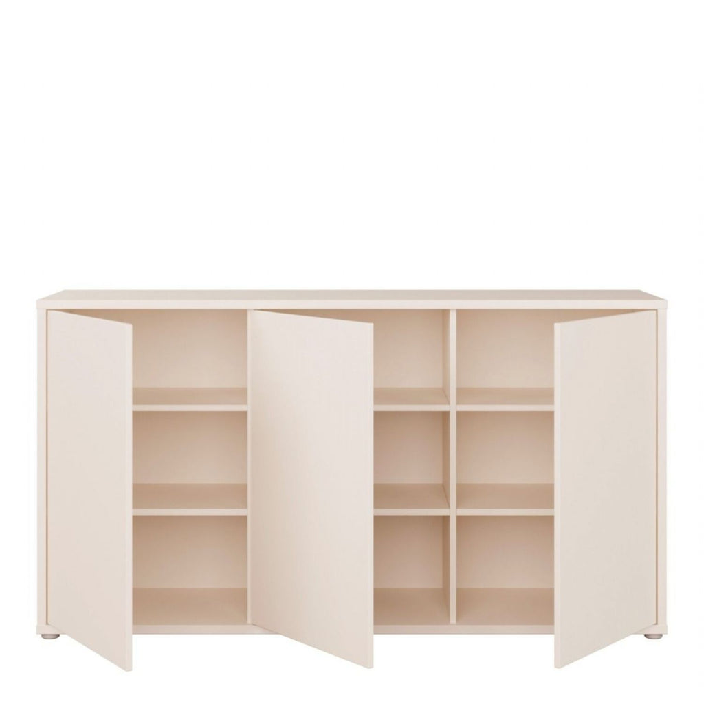 Alice Springs 3 Door Sideboard with PushtoOpen Doors and Drawer in Sand