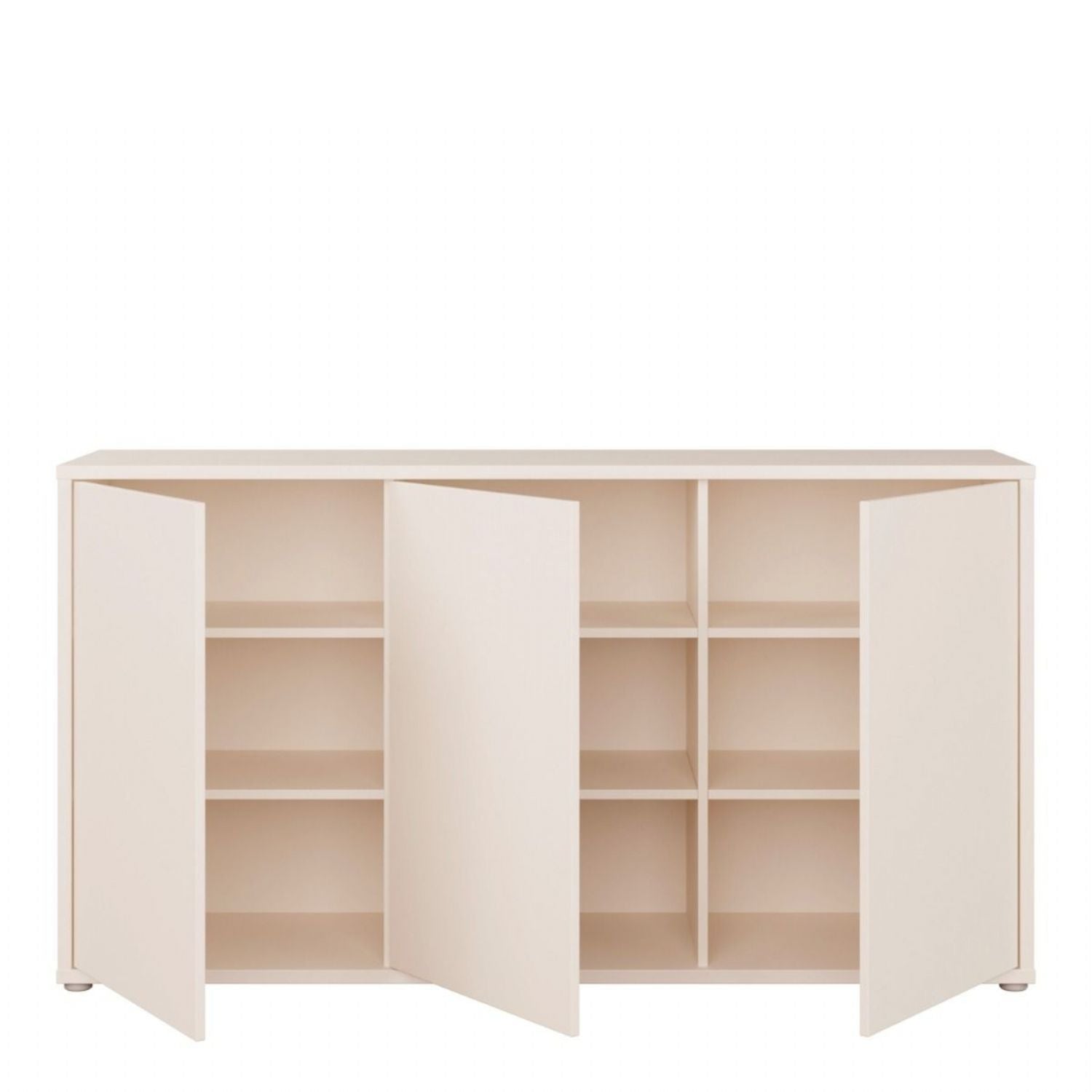 Alice Springs 3 Door Sideboard with PushtoOpen Doors and Drawer in Sand