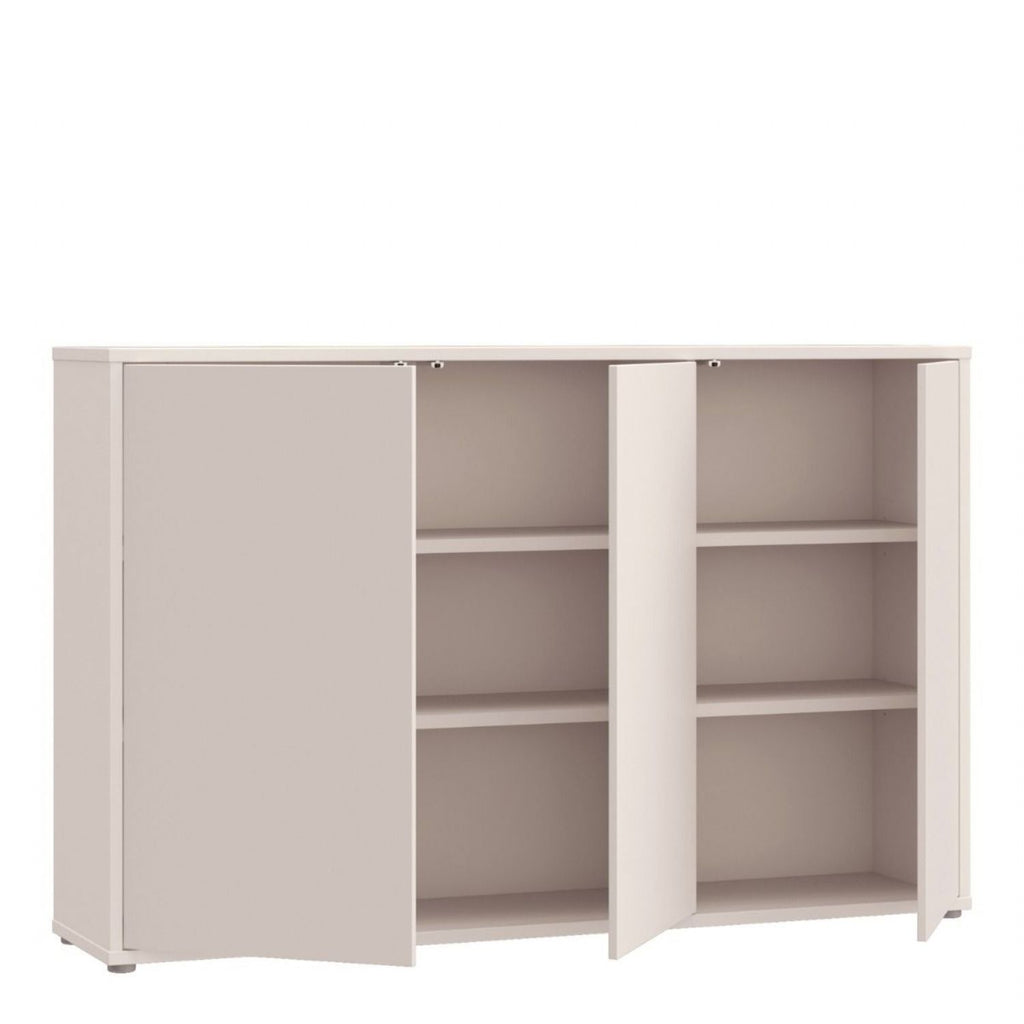 Alice Springs 3 Door Sideboard with PushtoOpen Doors in Sand