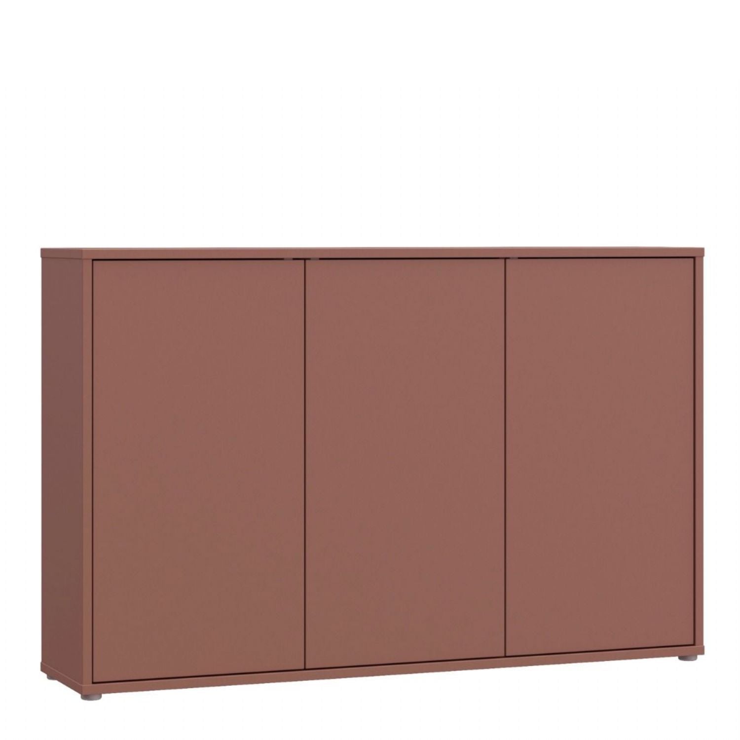 Alice Springs 3 Door Sideboard with PushtoOpen Doors in Terracotta