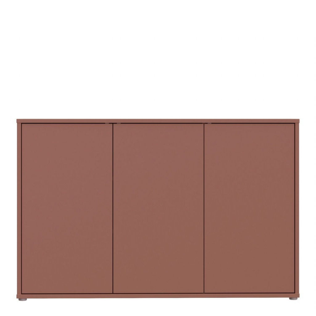 Alice Springs 3 Door Sideboard with PushtoOpen Doors in Terracotta
