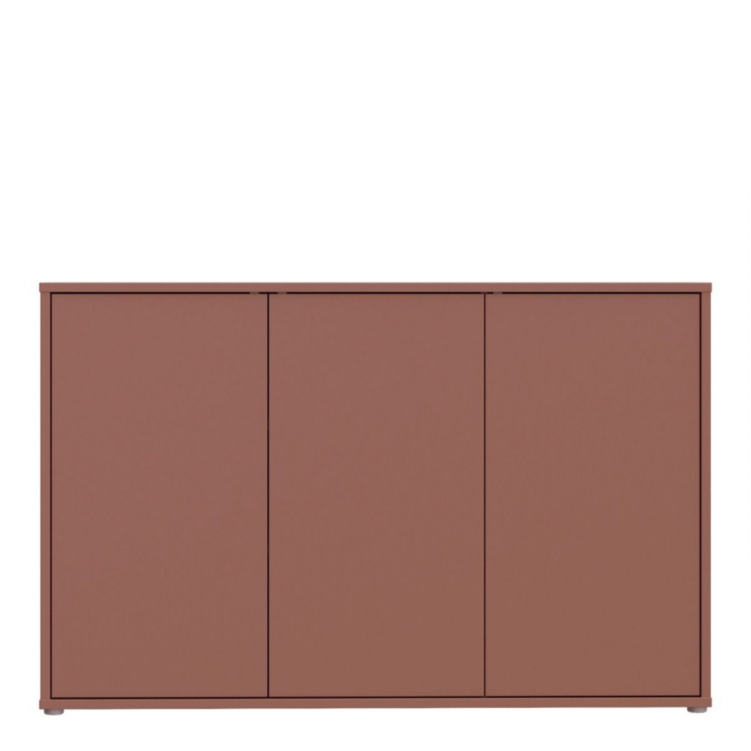 Alice Springs 3 Door Sideboard with PushtoOpen Doors in Terracotta