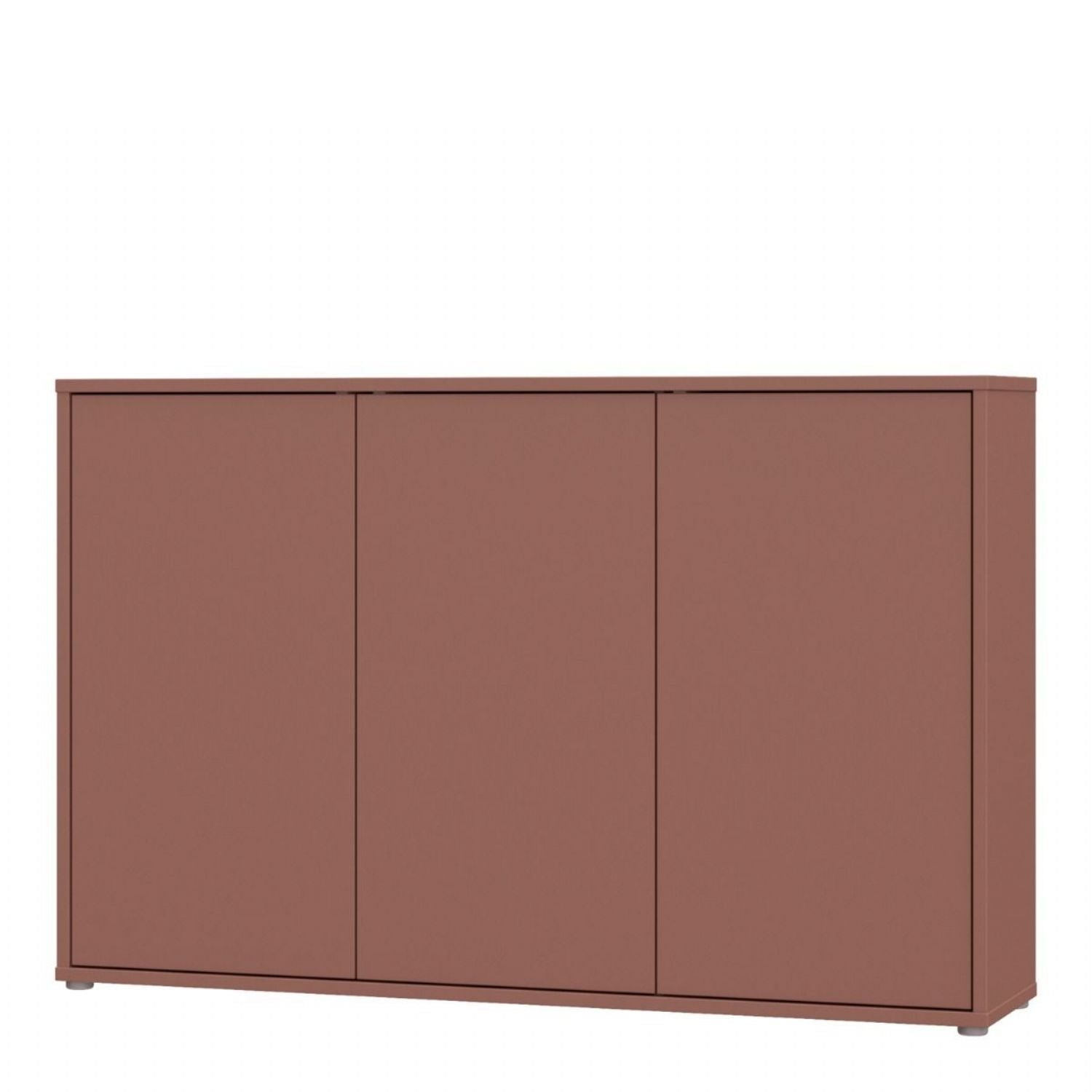 Alice Springs 3 Door Sideboard with PushtoOpen Doors in Terracotta