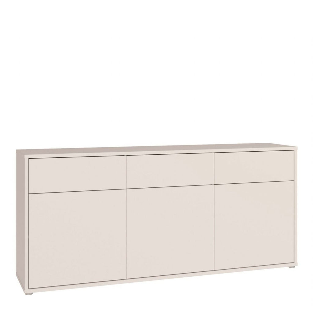 Alice Springs 3 Door 3 Drawer Sideboard with PushtoOpen Drawers in Sand