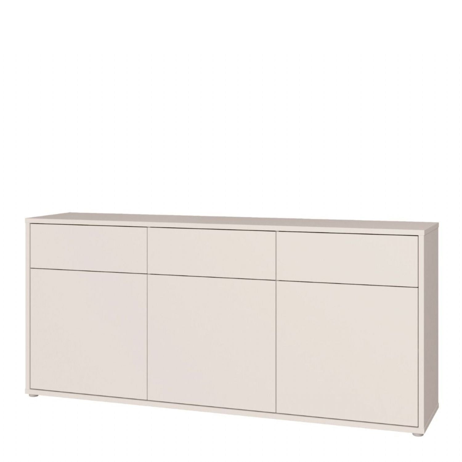 Alice Springs 3 Door 3 Drawer Sideboard with PushtoOpen Drawers in Sand