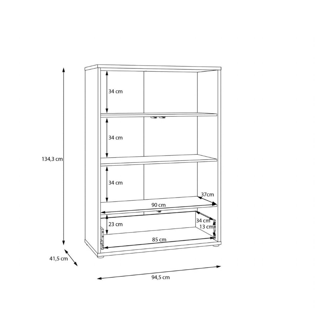 Alice Springs 2 Door Low Wardrobe with PushtoOpen Doors and Drawer in Sand