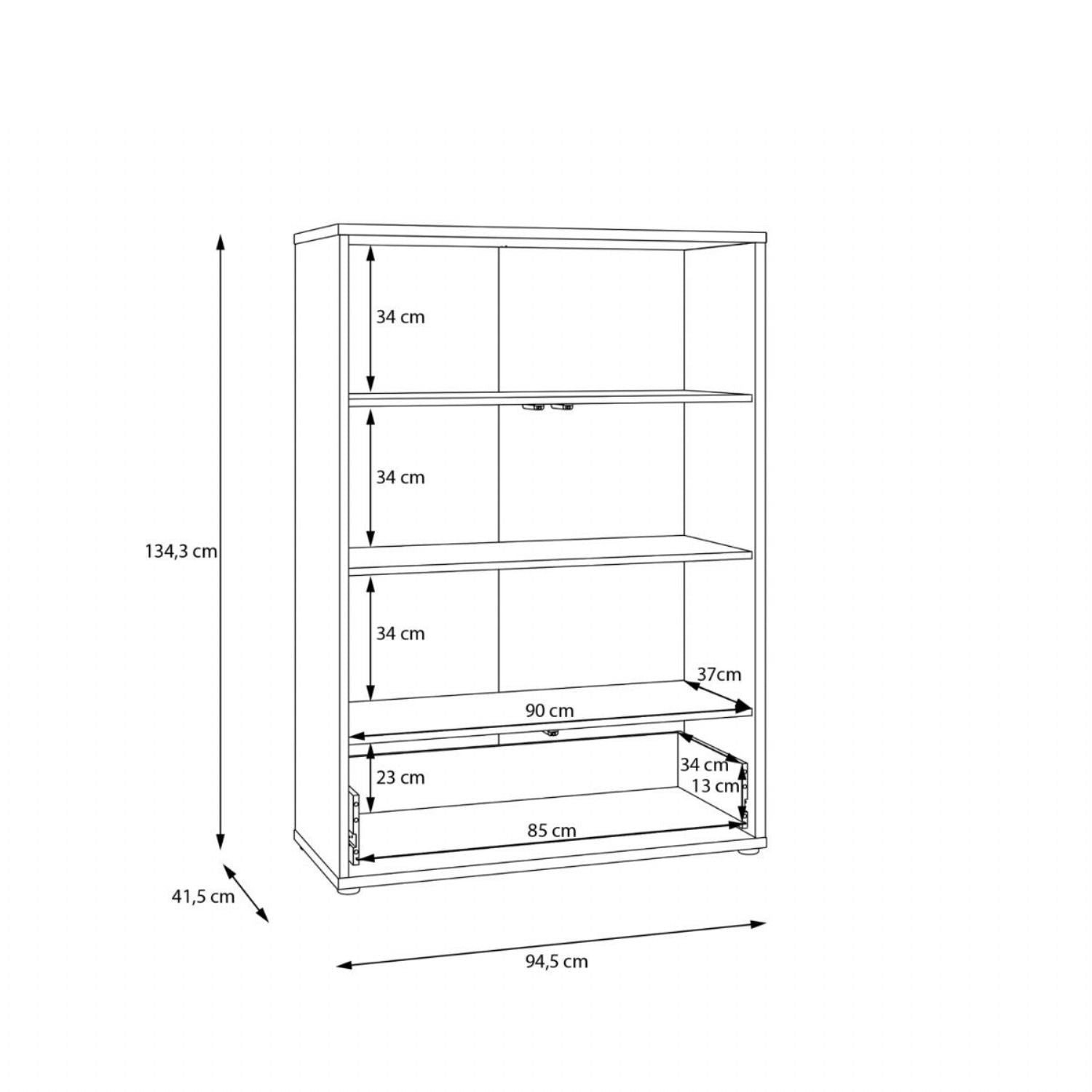 Alice Springs 2 Door Low Wardrobe with PushtoOpen Doors and Drawer in Sand