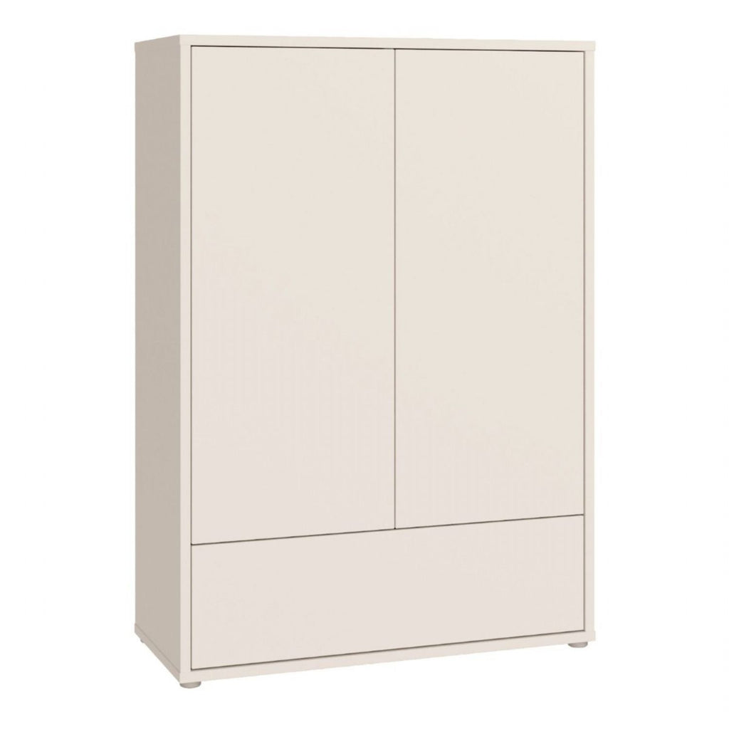 Alice Springs 2 Door Low Wardrobe with PushtoOpen Doors and Drawer in Sand