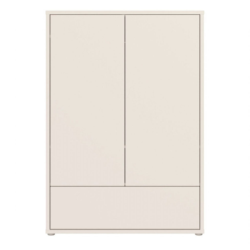 Alice Springs 2 Door Low Wardrobe with PushtoOpen Doors and Drawer in Sand
