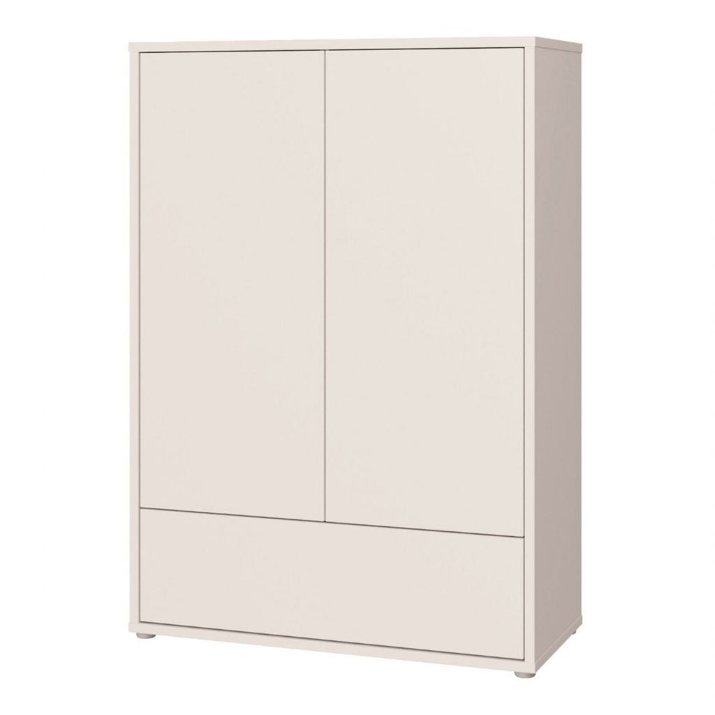 Alice Springs 2 Door Low Wardrobe with PushtoOpen Doors and Drawer in Sand