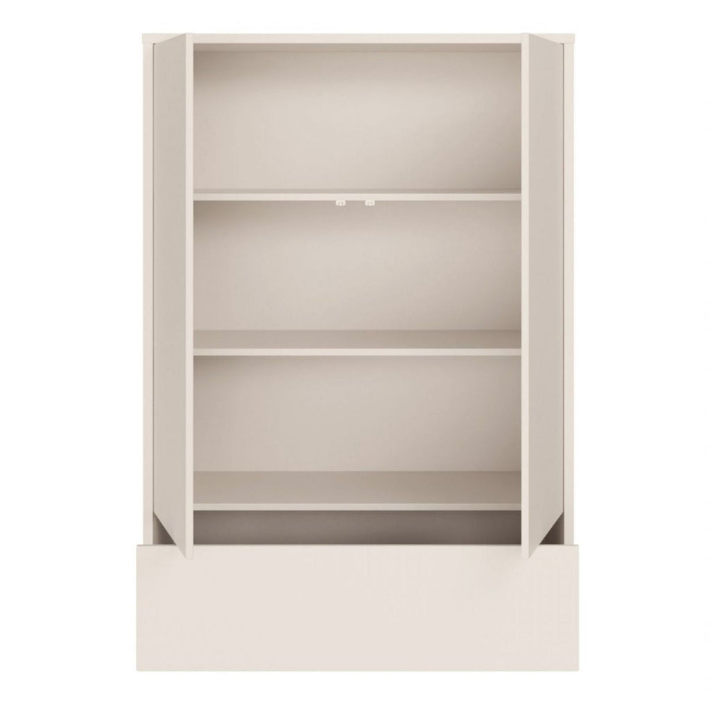 Alice Springs 2 Door Low Wardrobe with PushtoOpen Doors and Drawer in Sand