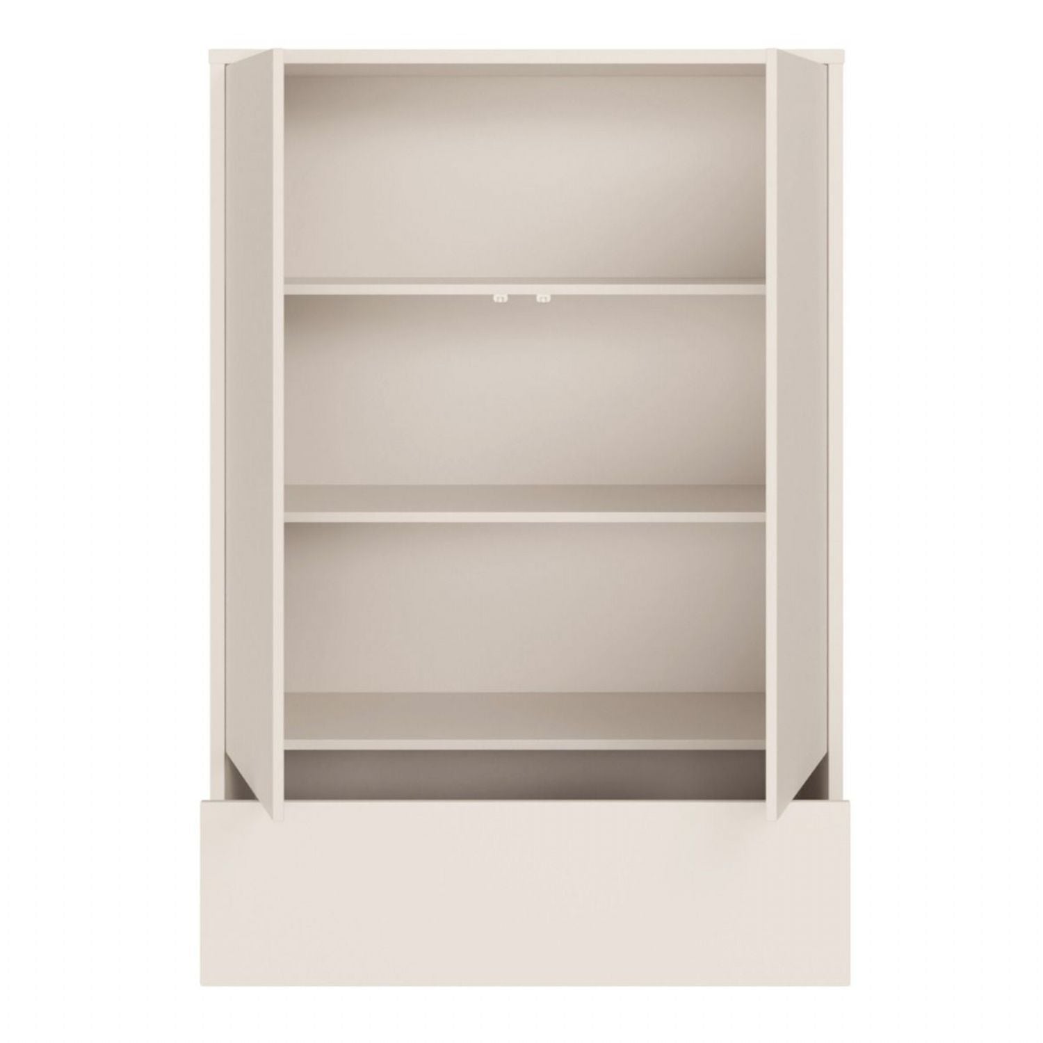 Alice Springs 2 Door Low Wardrobe with PushtoOpen Doors and Drawer in Sand