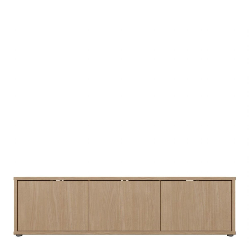 Alice Springs Wide TV Cabinet with 3 Doors PushtoOpen in Elegancia Oak
