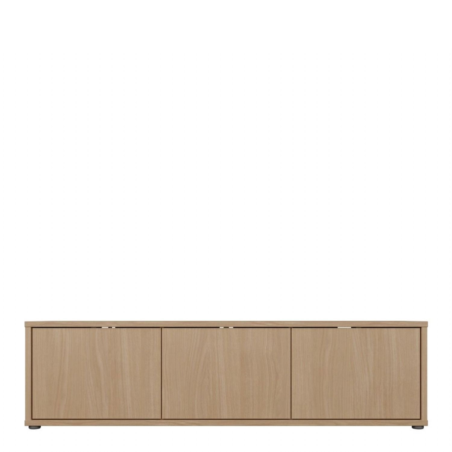 Alice Springs Wide TV Cabinet with 3 Doors PushtoOpen in Elegancia Oak