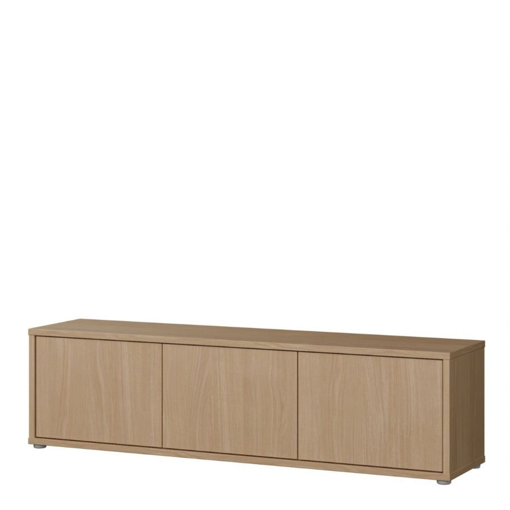Alice Springs Wide TV Cabinet with 3 Doors PushtoOpen in Elegancia Oak