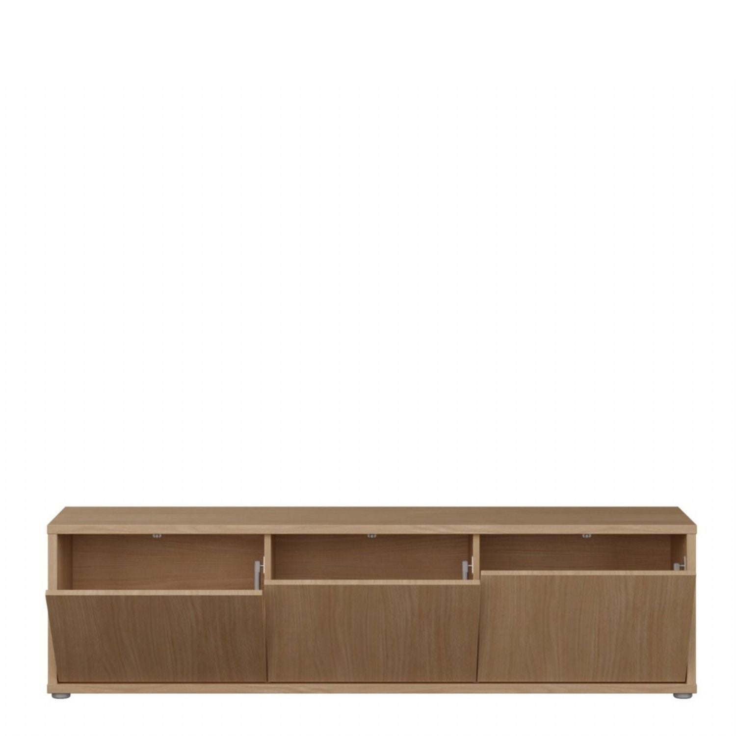 Alice Springs Wide TV Cabinet with 3 Doors PushtoOpen in Elegancia Oak