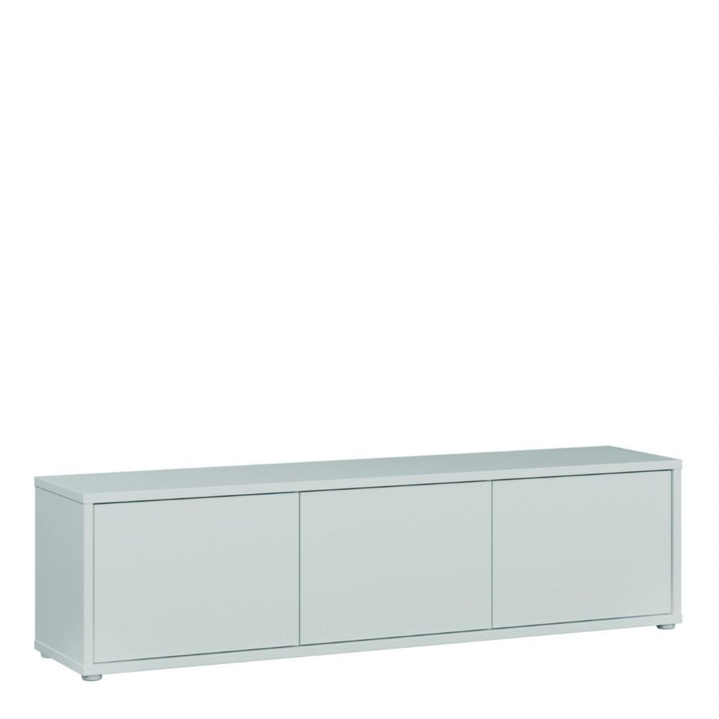 Alice Springs Wide TV Cabinet with 3 Doors PushtoOpen in Light Grey