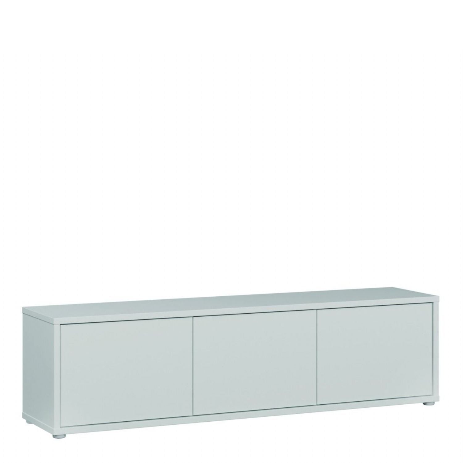 Alice Springs Wide TV Cabinet with 3 Doors PushtoOpen in Light Grey