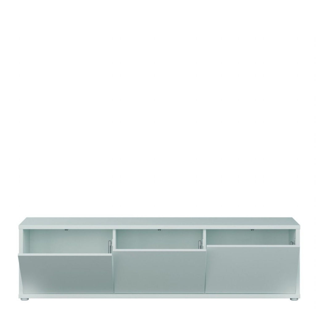 Alice Springs Wide TV Cabinet with 3 Doors PushtoOpen in Light Grey