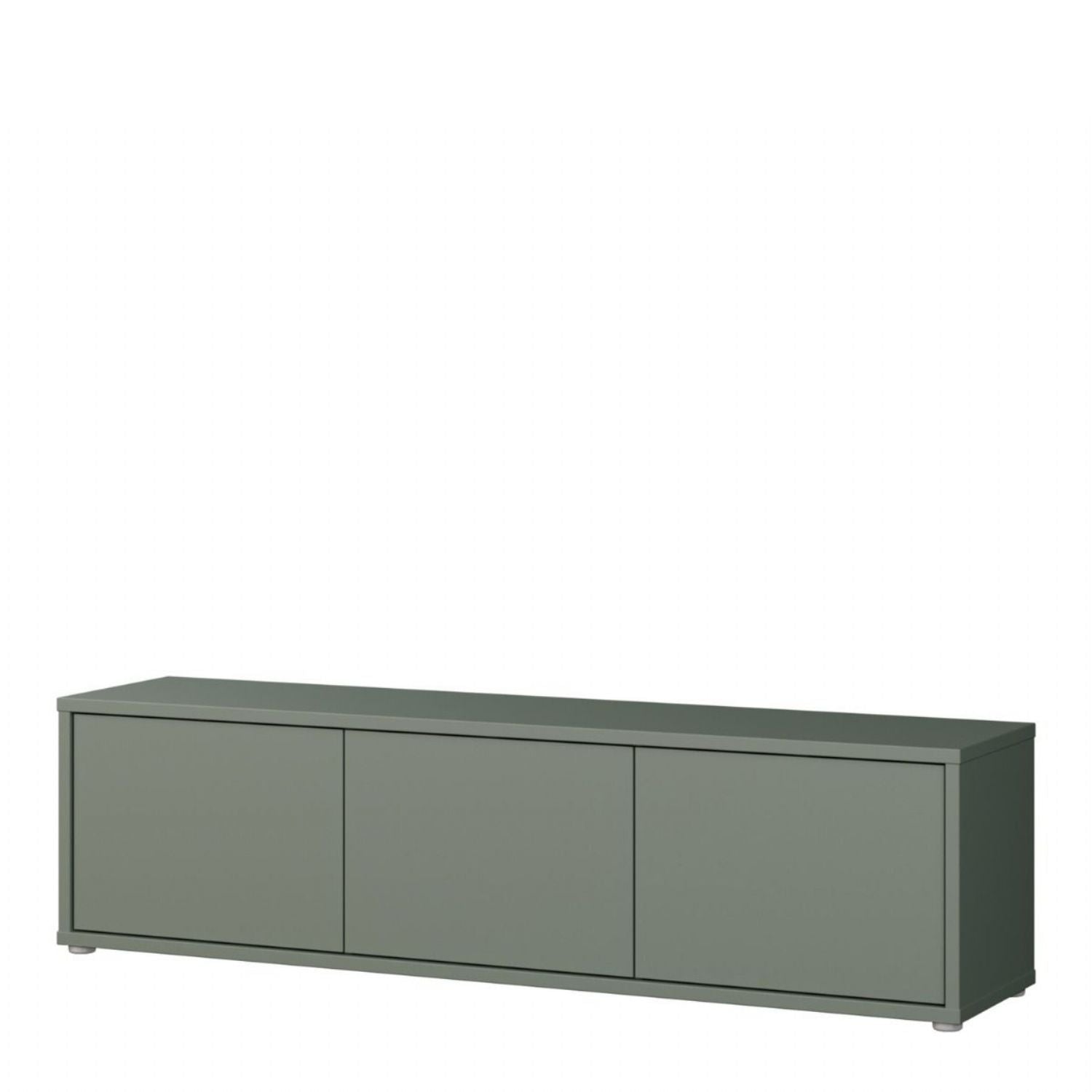 Alice Springs Wide TV Cabinet with 3 Doors PushtoOpen in Sage Green