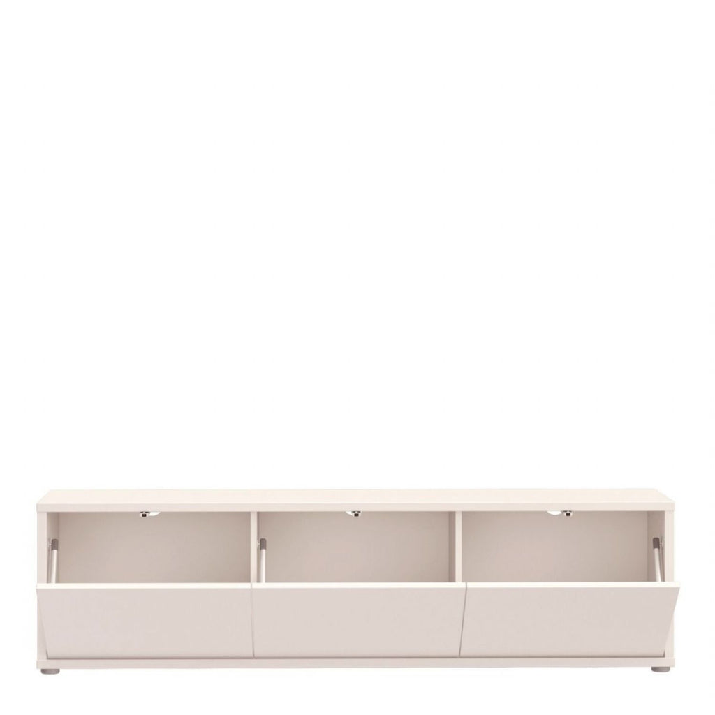 Alice Springs Wide TV Cabinet with 3 Doors PushtoOpen in Sand