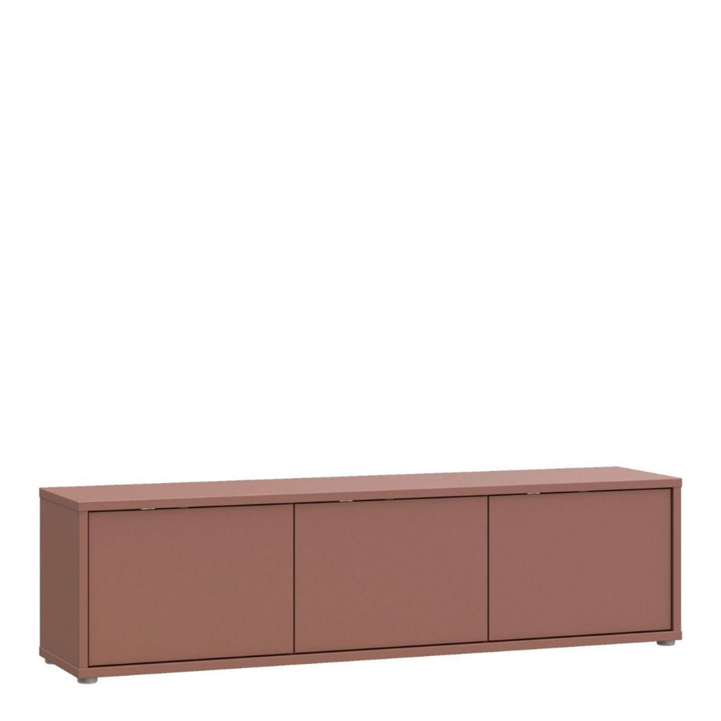 Alice Springs Wide TV Cabinet with 3 Doors PushtoOpen in Terracotta
