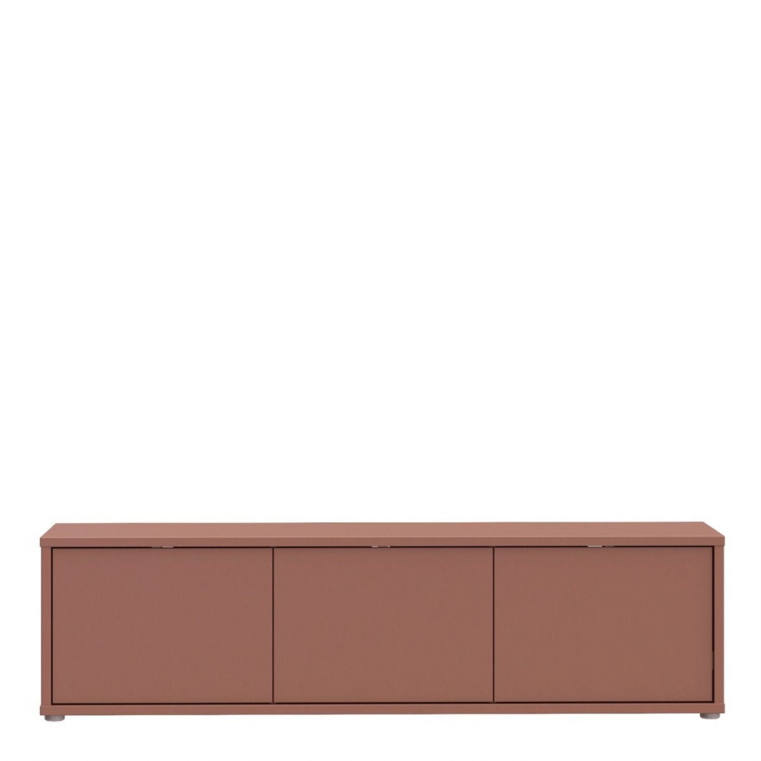 Alice Springs Wide TV Cabinet with 3 Doors PushtoOpen in Terracotta