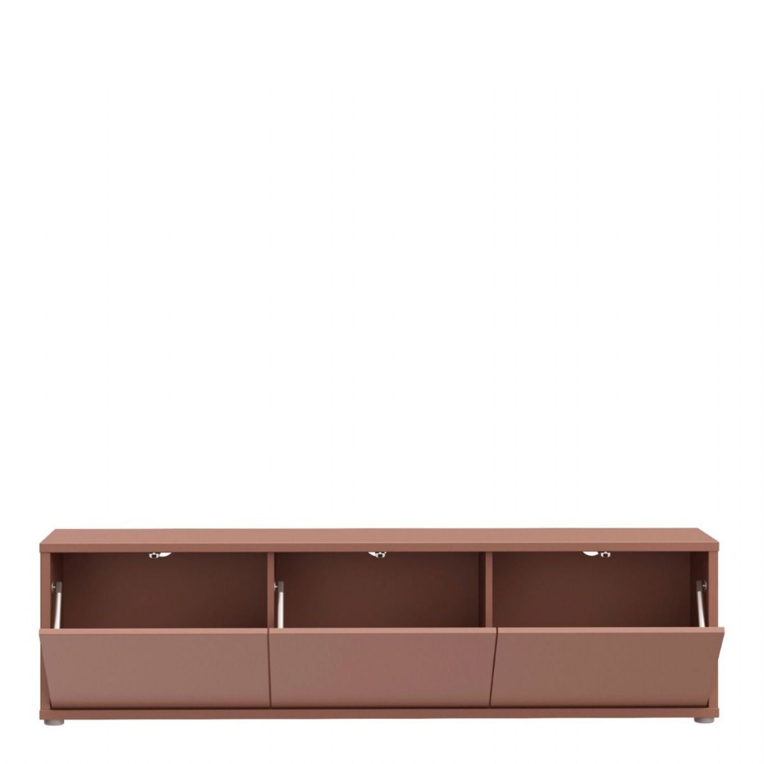 Alice Springs Wide TV Cabinet with 3 Doors PushtoOpen in Terracotta