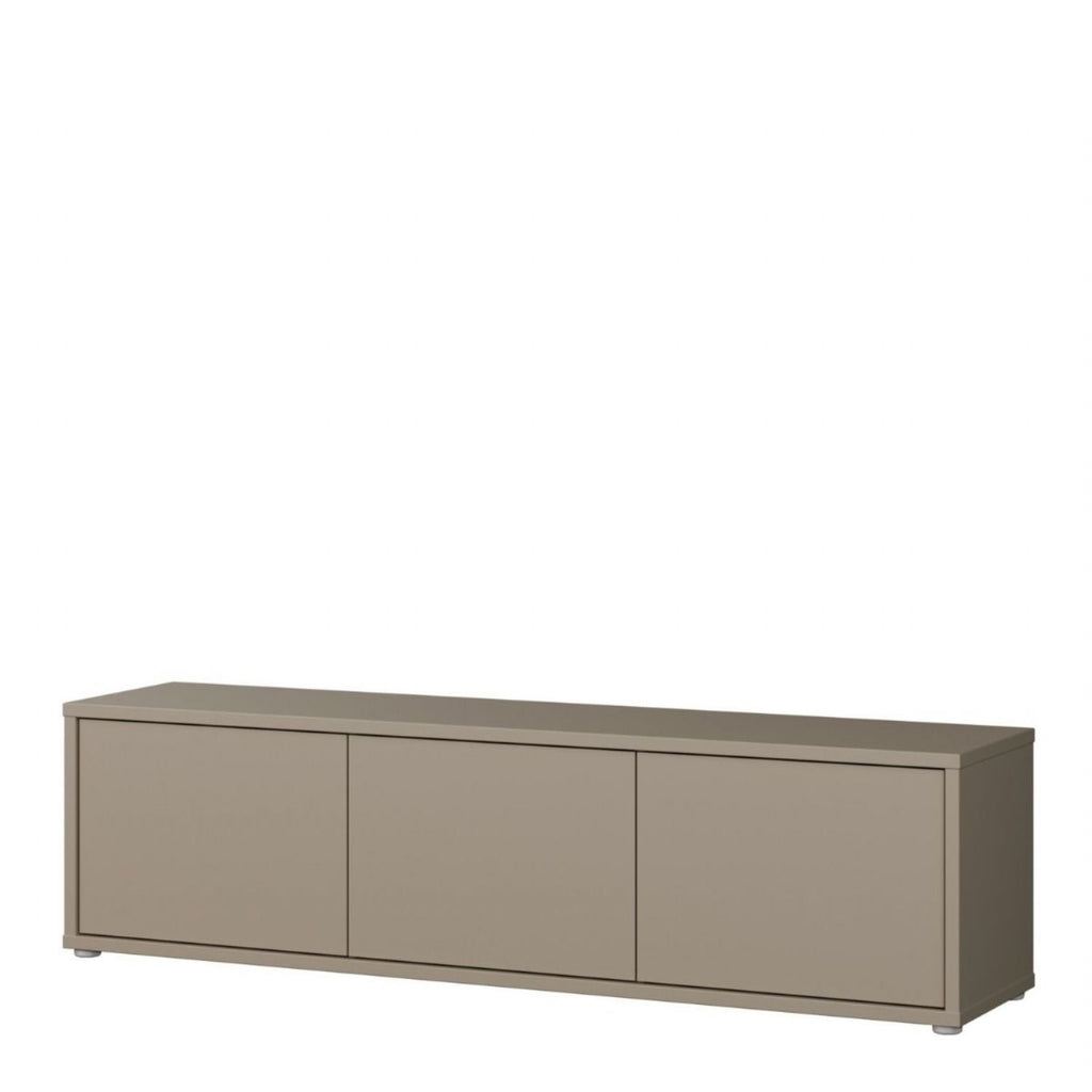 Alice Springs Wide TV Cabinet with 3 Doors PushtoOpen in Taupe