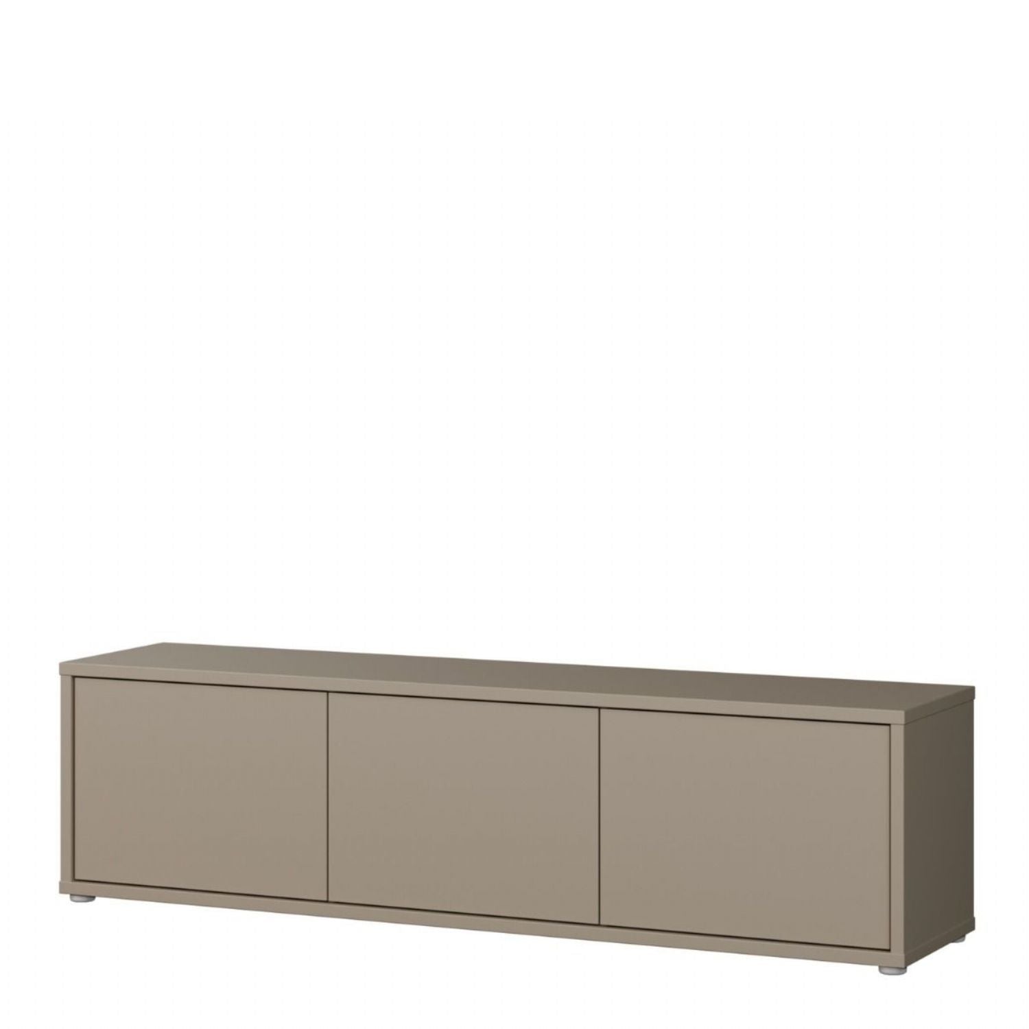 Alice Springs Wide TV Cabinet with 3 Doors PushtoOpen in Taupe
