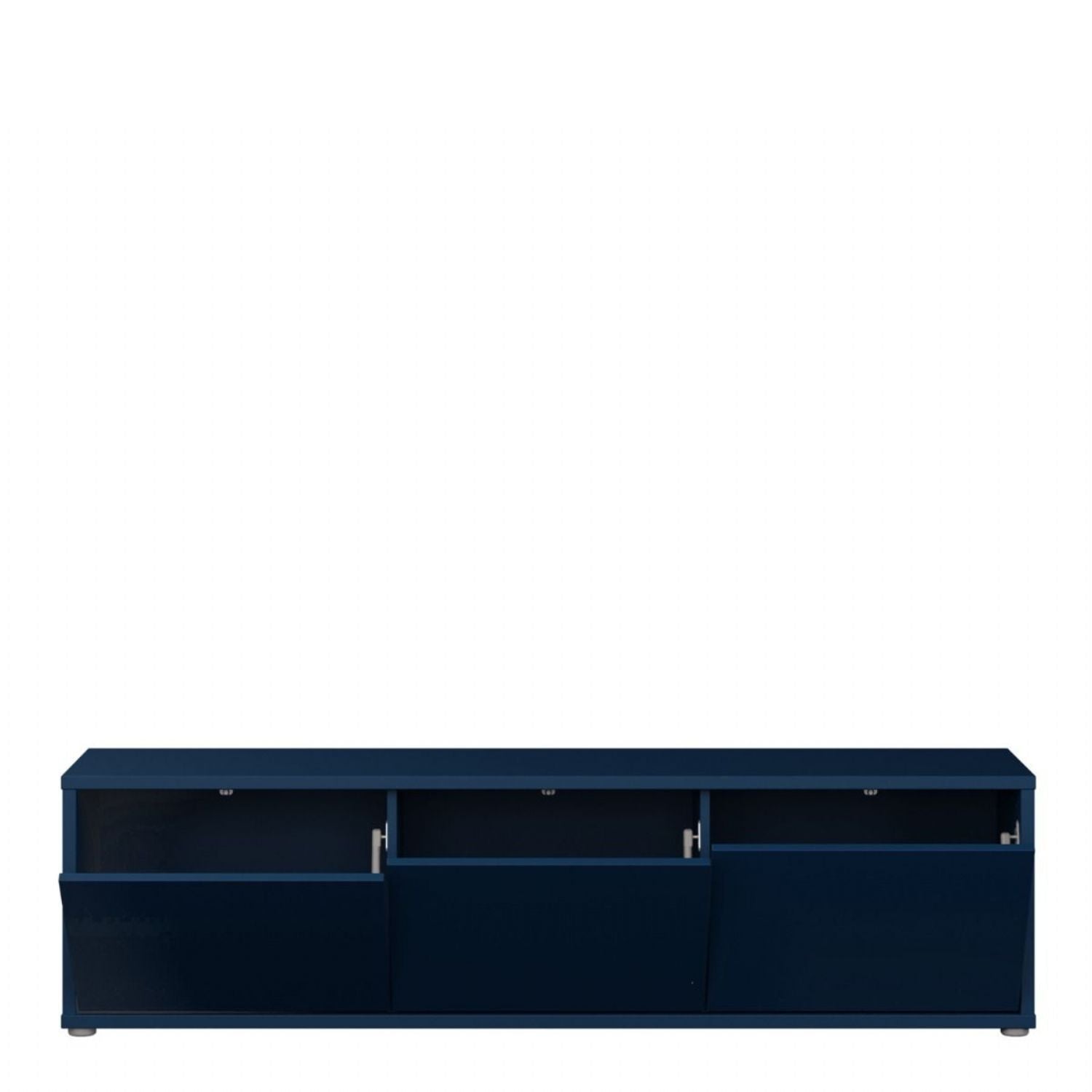 Alice Springs Wide TV Cabinet with 3 Doors PushtoOpen in Night Blue