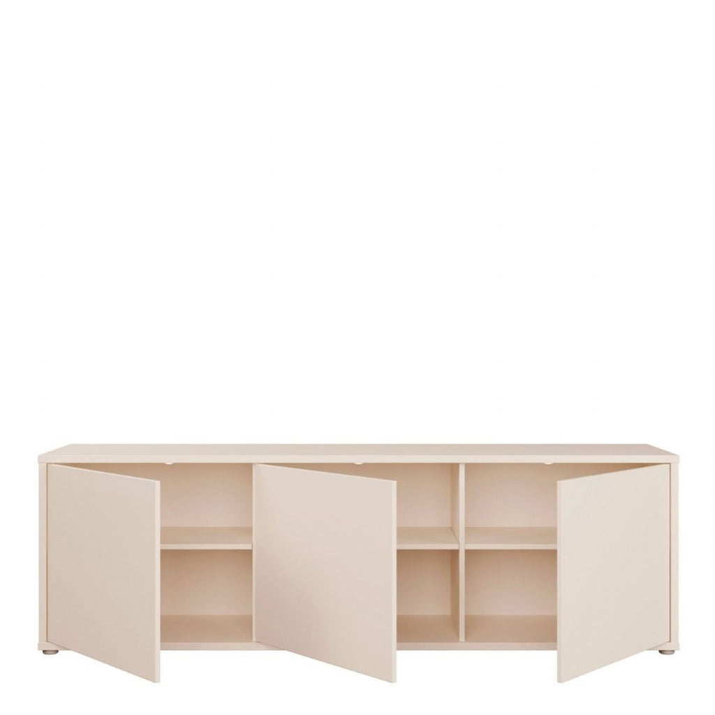 Alice Springs Large TV Cabinet with 3 Doors PushtoOpen in Sand
