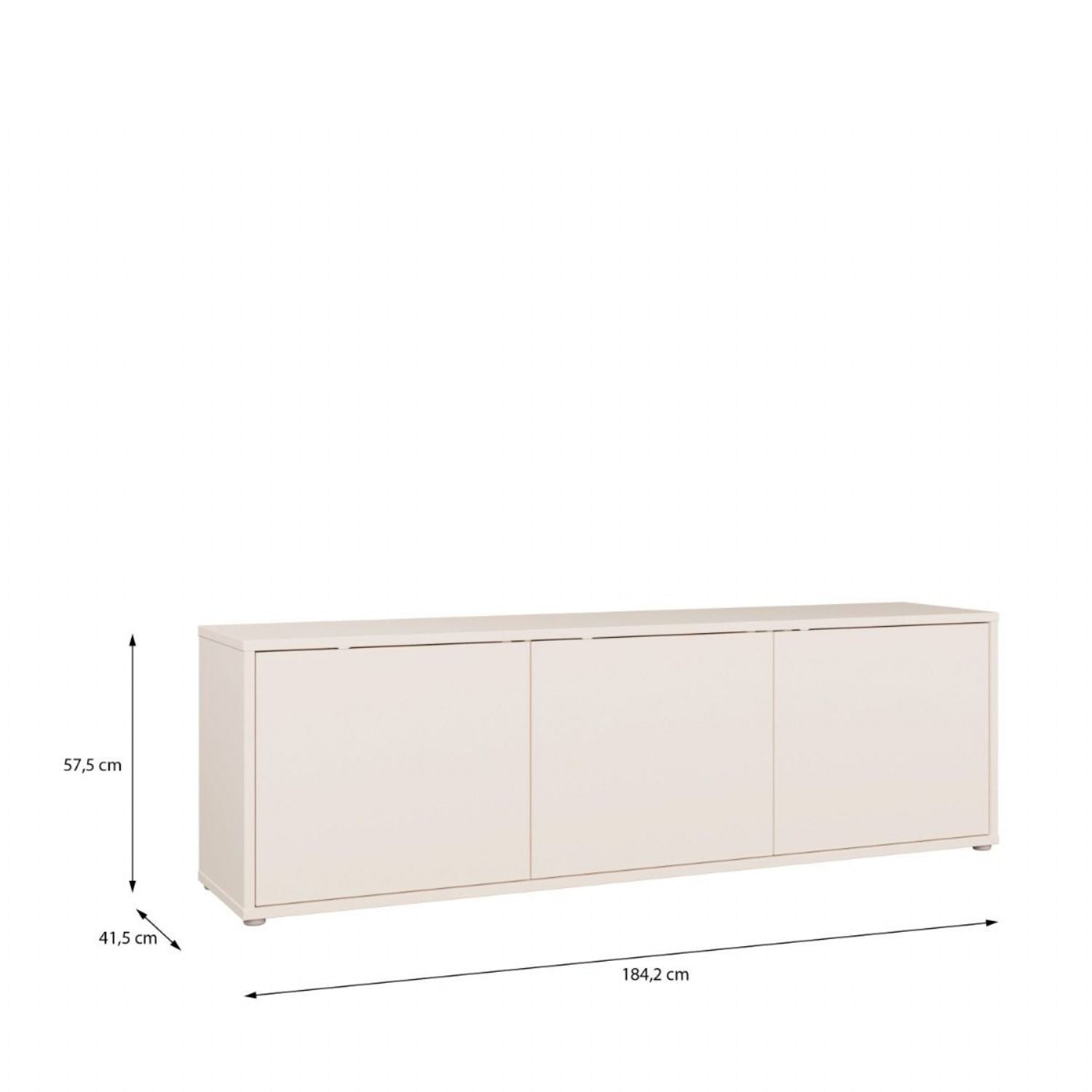 Alice Springs Large TV Cabinet with 3 Doors PushtoOpen in Sand