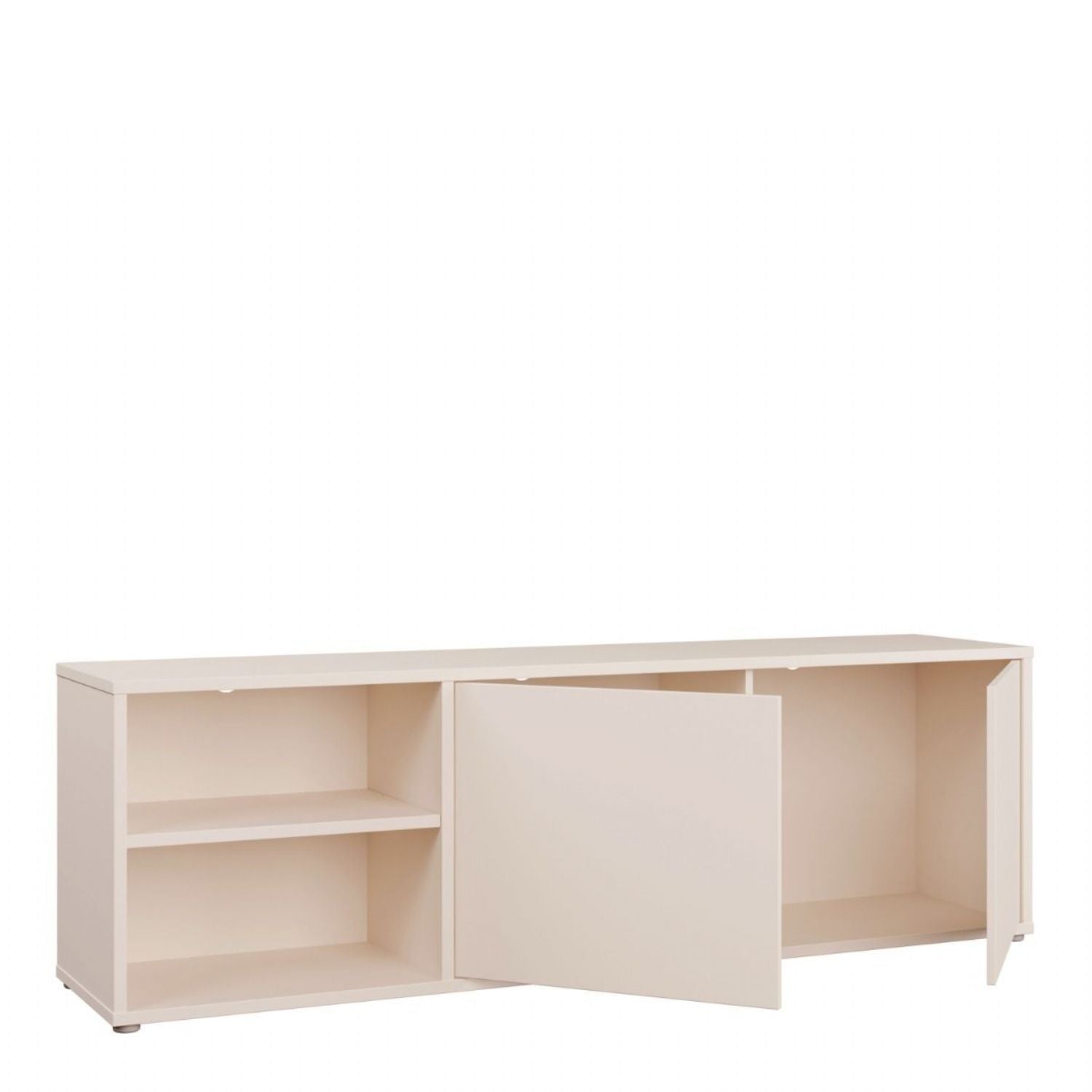 Alice Springs Wide TV Cabinet with 2 Doors PushtoOpen & 1 Open Shelf in Sand