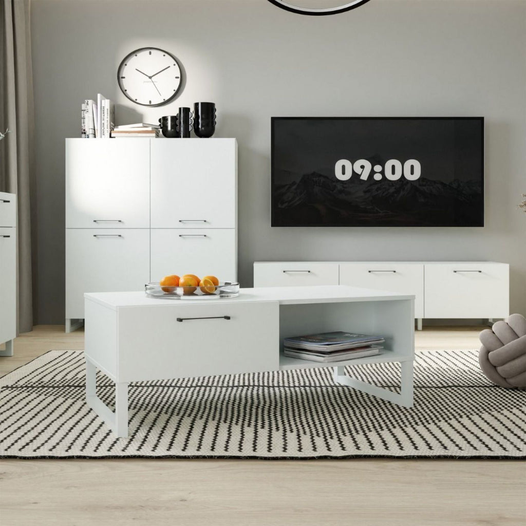 Sali 1 Drawer Coffee Table in Light Grey