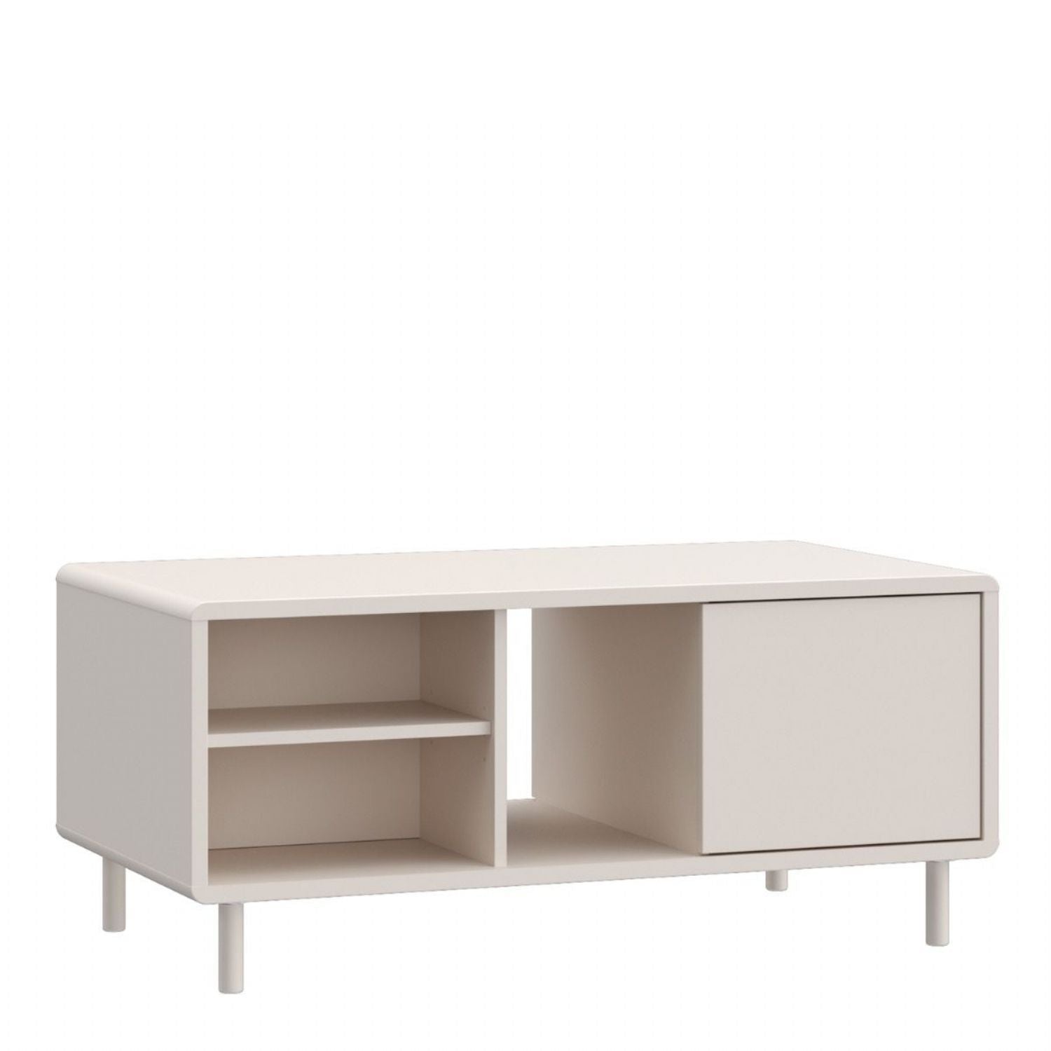 Playly Coffee Table with Open Shelf and Door