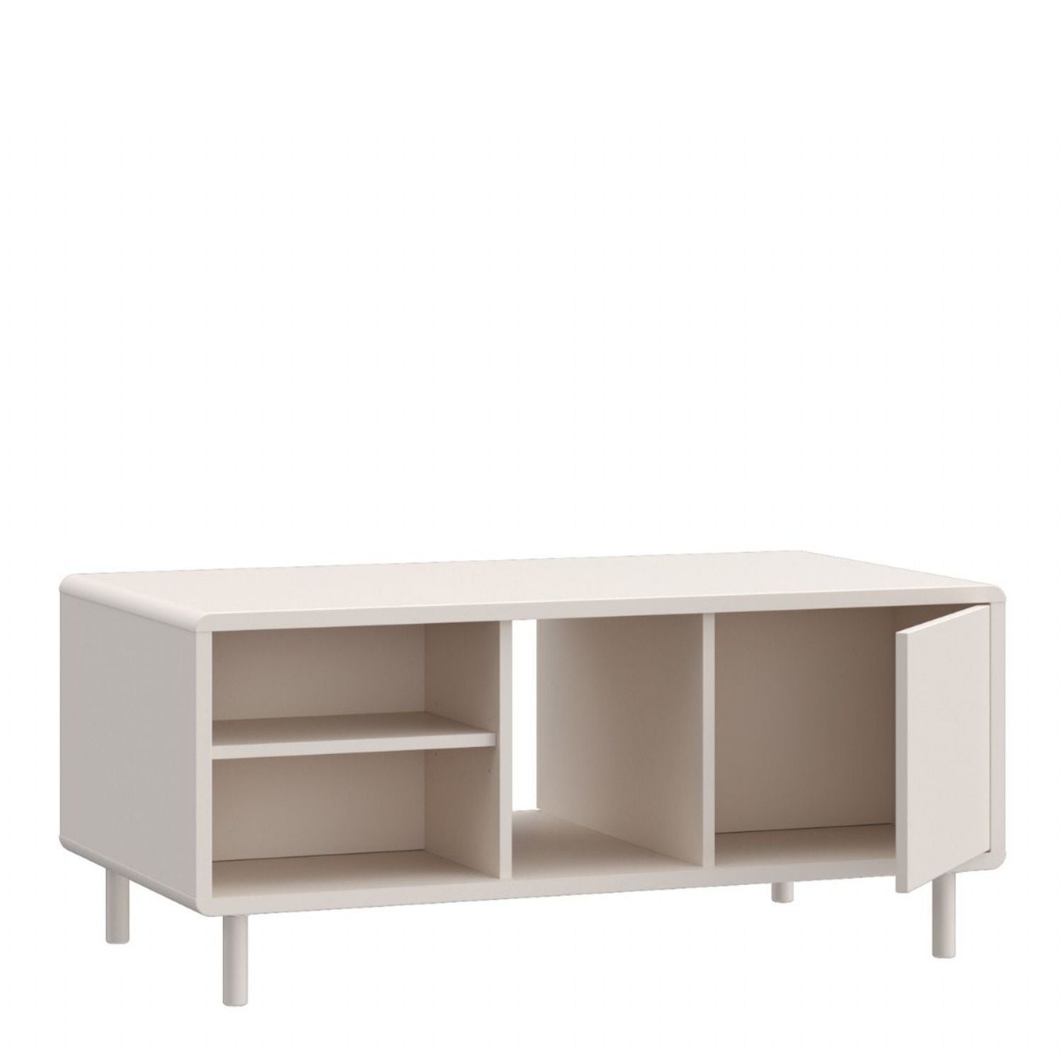 Playly Coffee Table with Open Shelf and Door