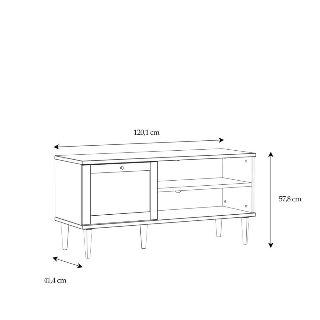 Calasetta 1 Door TV Unit in Rattan