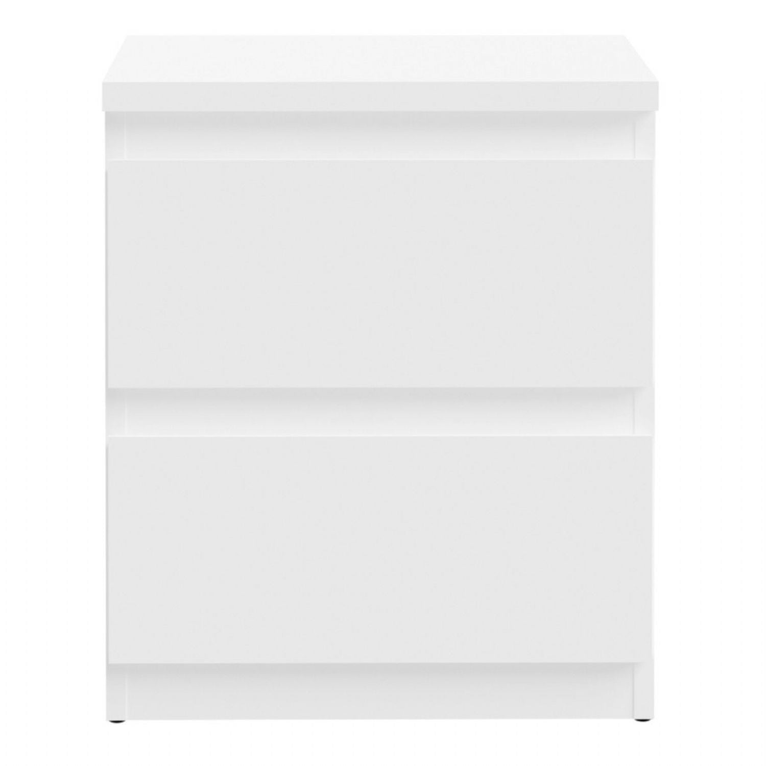 Edmore 2 Drawer Bedside Table in White