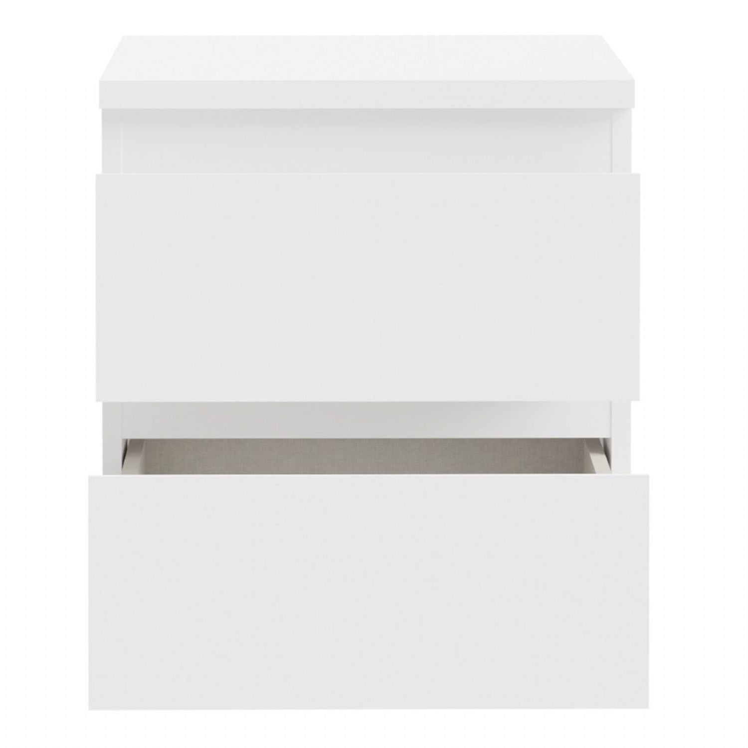 Edmore 2 Drawer Bedside Table in White
