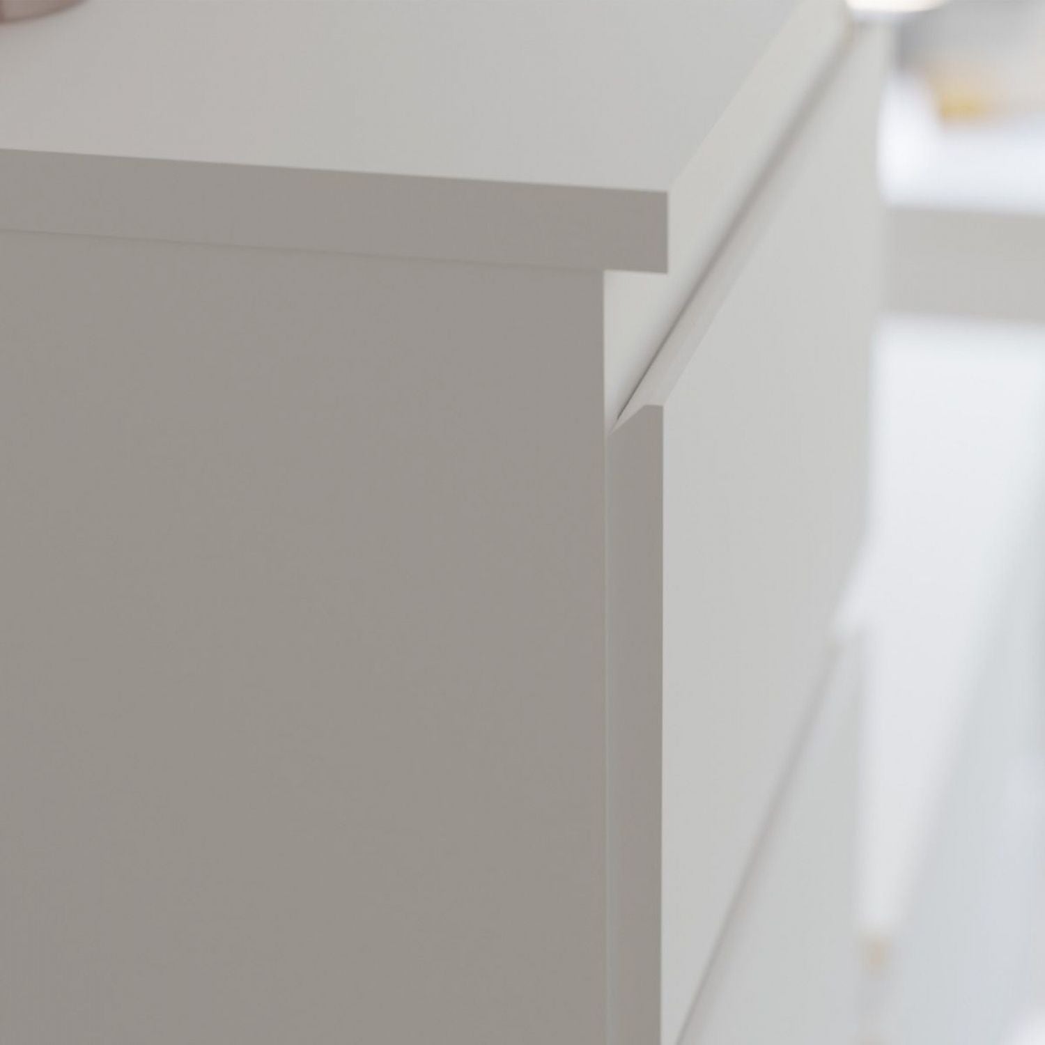 Edmore 2 Drawer Bedside Table in White