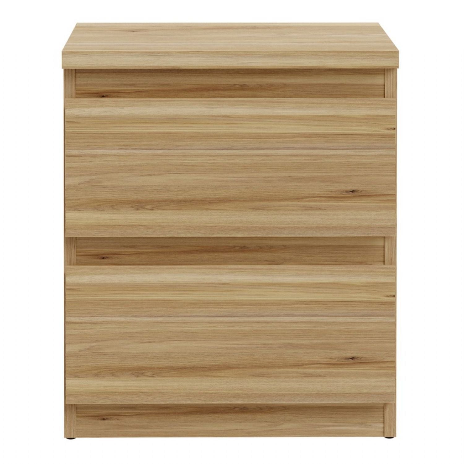 Edmore 3 Drawer Bedside Table in Mauvella Oak
