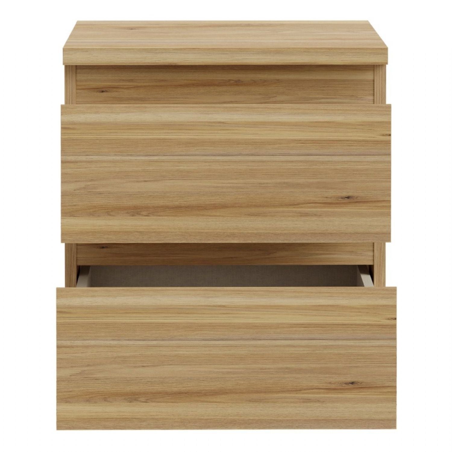 Edmore 3 Drawer Bedside Table in Mauvella Oak