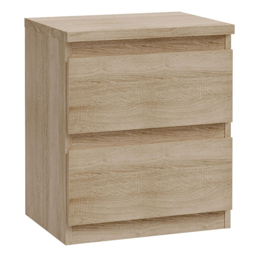 Edmore 2 Drawer Bedside Table in Sonoma Oak